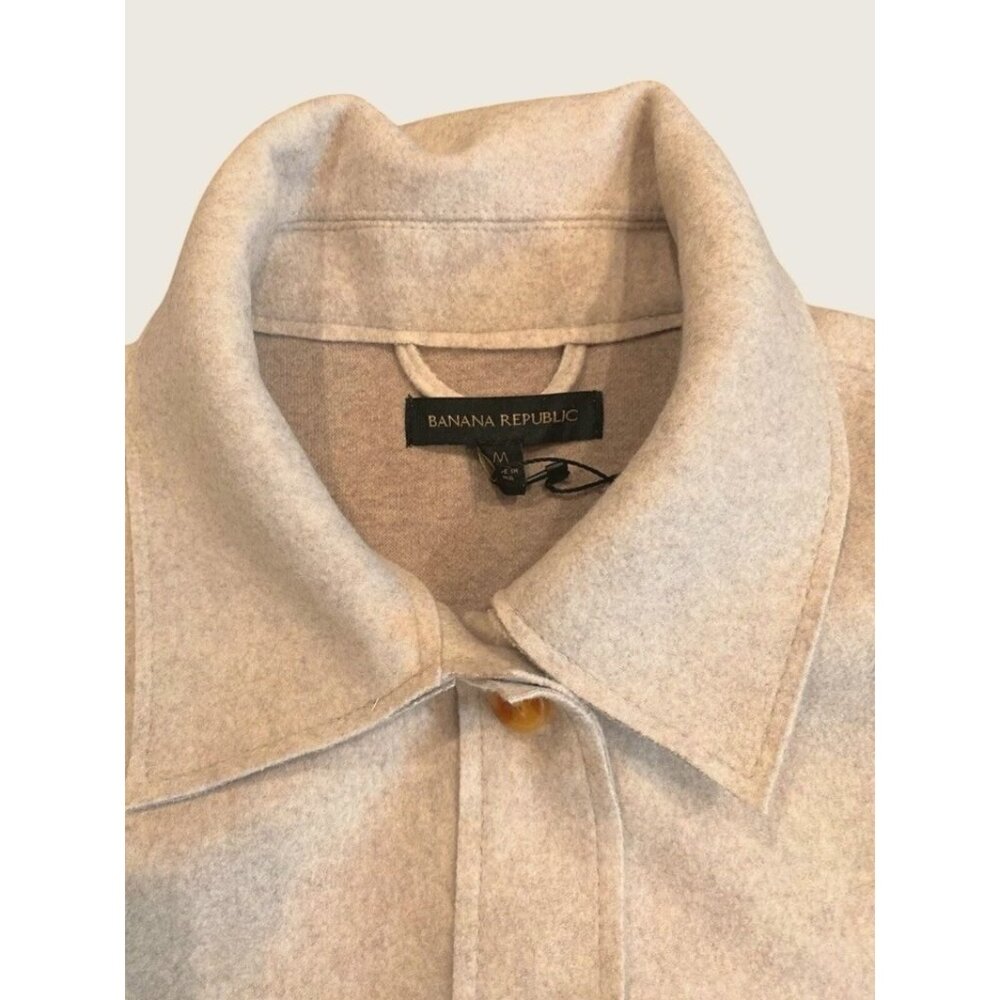 Banana Republic M Structured 4 Pocket Shacket Button-up Shirt Jacket Oversized - Picture 5 of 9